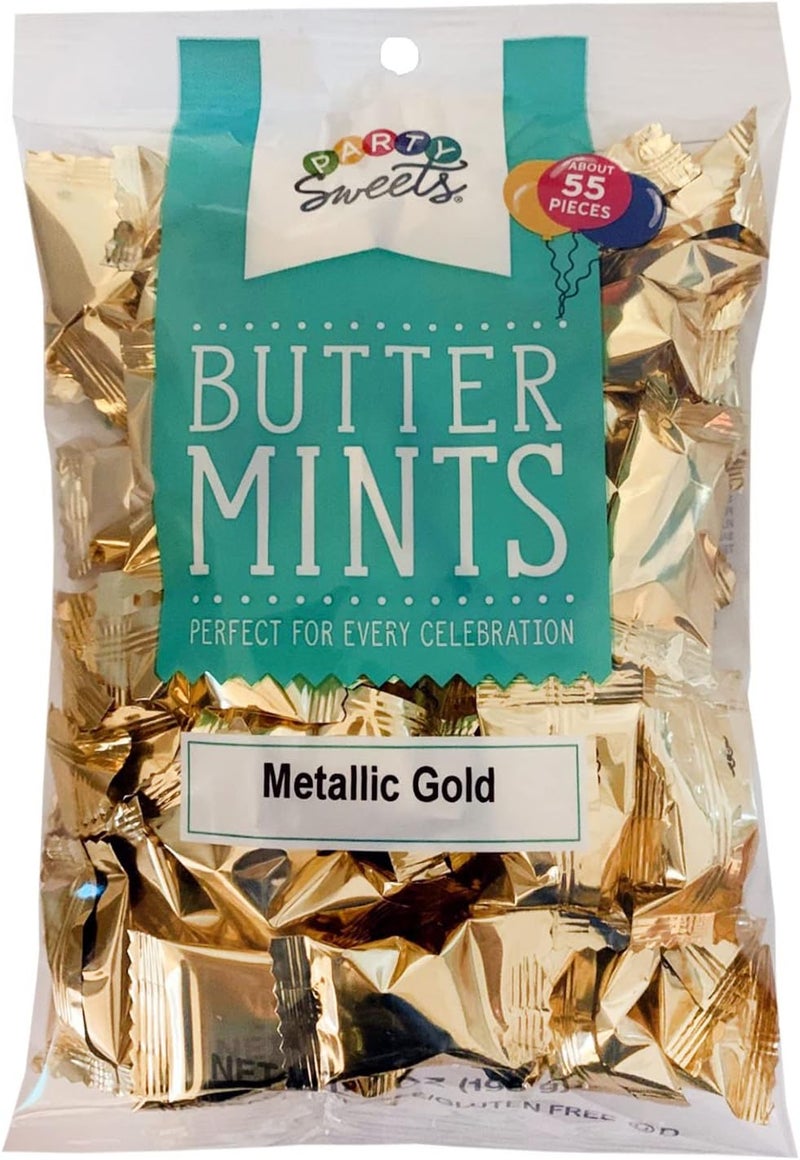 Hospitality Mints Metallic Gold Buttermints - 7-Ounce Bags (Pack of 6) - Image 3
